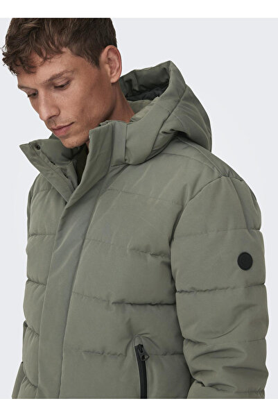 Only & Sons Чоловіче сіре пальто-пуховик 22019598 ONSCAYSON