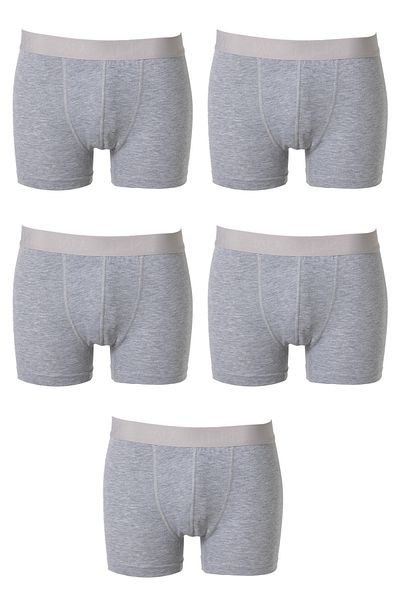 MyBen Γκρι χρώμα βαμβακερό και Lycra Premium Ultra Comfortable Full Lycra Compak Compak Boxer 5 τεμαχίων B-902