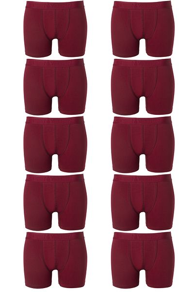 MyBen Burgundy Color Cotton and Lycra Premium Ultra Comfortable Full Lycra Compact Combed Cotton 10-Piece Boxer B-910