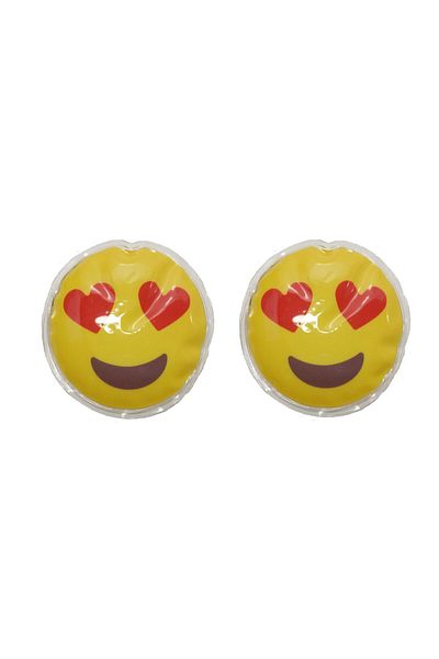 Sia EMOJİ SHAPED POCKET STOVE WITH HEART, HAND WARMER, 2 HOT WATER BAGS PVC 9cm