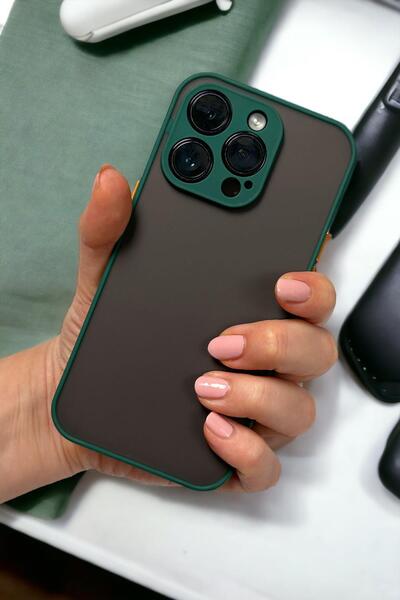 mooodcase Iphone 15 Pro Max Uyumlu Kamera Korumalı Buzlu Şeffaf Lüx Telefon Kılıfı Mchzr