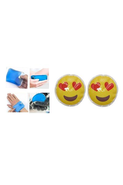 Sia EMOJİ SHAPED POCKET STOVE WITH HEART, HAND WARMER, 2 HOT WATER BAGS PVC 9cm