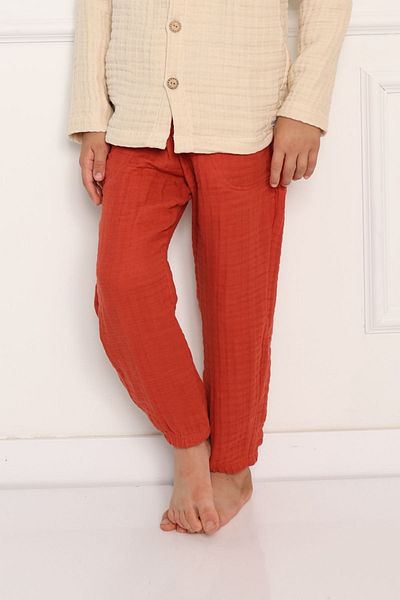 Cuckoo Cotton Muslin Pants Kids - 4 Layers Muslin Fabric