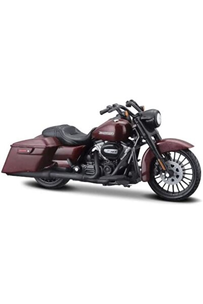 Maisto دراجة نارية هارلي ديفيدسون رود كينج الخاصة، باللون الأحمر الداكن مقاس ...