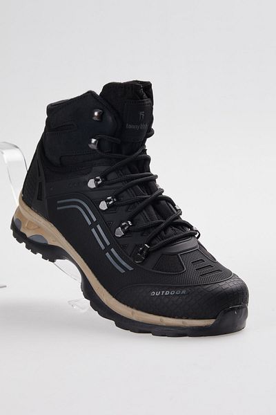 Tonny Black Unisex Μαύρες Καπνιστές Μπότες Trekking Tb1821