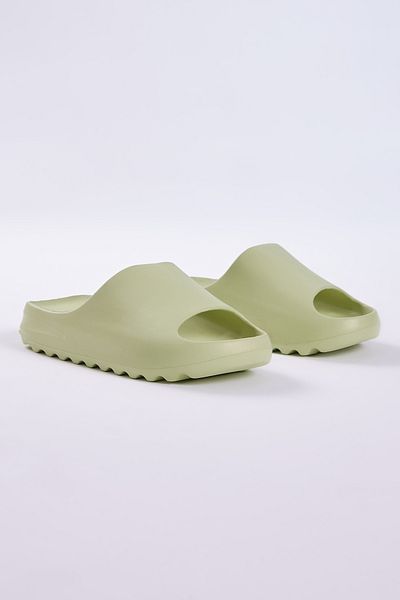 Tonny Black Unisex Grass Green Comfortable Flat Model Open Front Eva Slippers
