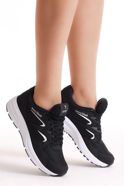 Tonny Black Unisex Black White Sports Shoes 772-0
