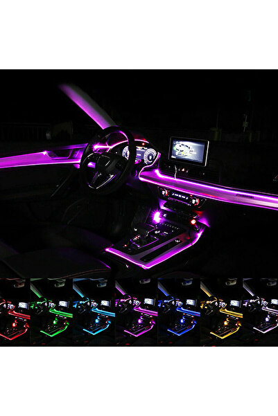 C9 Rgb Araç Içi Atmosfer Ambiyans Ip Neon Torpido Led 3 Metre usb girişli