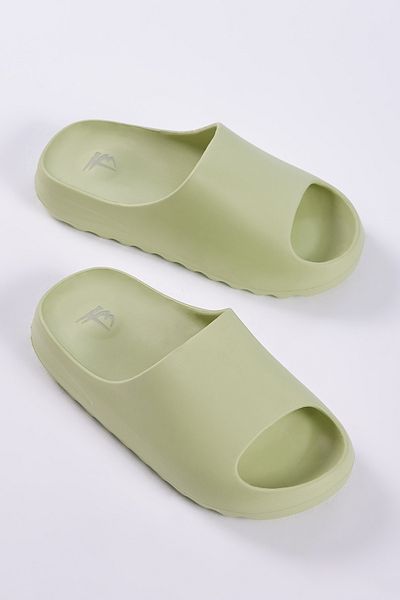Tonny Black Unisex Grass Green Comfortable Flat Model Open Front Eva Slippers
