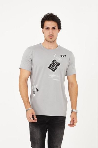 Rey Polo Crew Neck Front Piece Printed T-Shirt