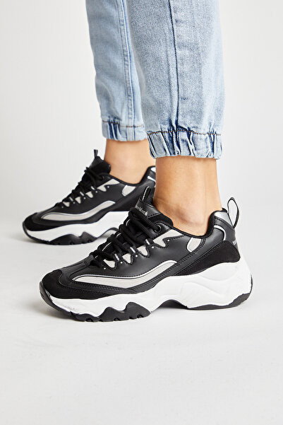 Tonny Black Kadın Siyah Beyaz Spor Ayakkabı Tb7040