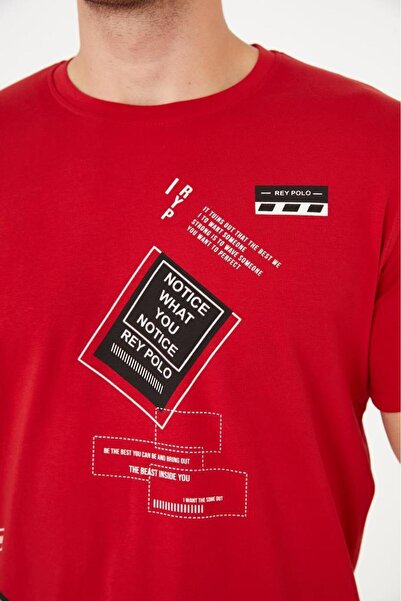 Rey Polo Front Piece Printed Crew Neck T-Shirt