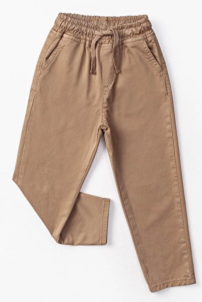 Gold Class Kidswear Çift Cepli Lastikli Bel Gabardin Erkek Çocuk Pantolon