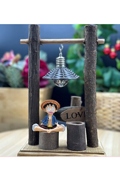 HEDİYEBİZİZ Suport pentru stilou din lemn cu lampă