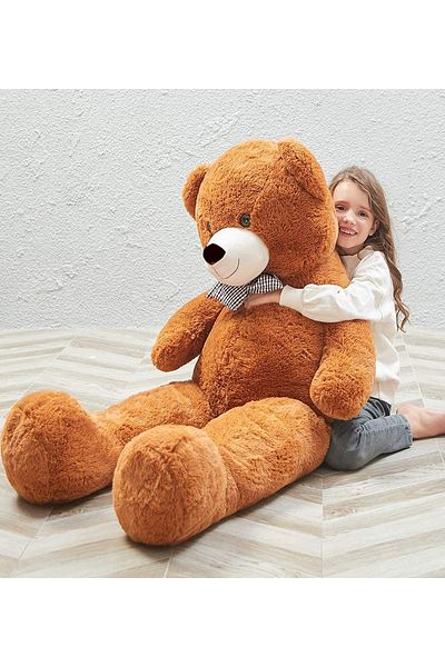 Sole دب قطيفة عملاق 160 سم مع ربطة عنق، هدية خاصة للحبيب - 100% محلي