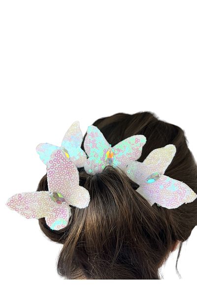 zühre balaban accesoriu de păr cu paiete fluture ac de păr