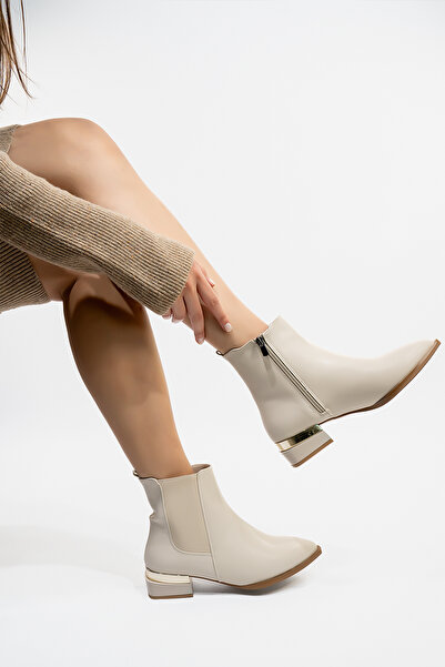 Shupe Kadın Ten Cilt Topuklu Bot