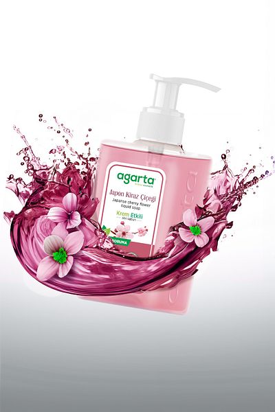 Agarta Cream Effect Natural Liquid Soap Japanese Cherry Blossom 400 ml