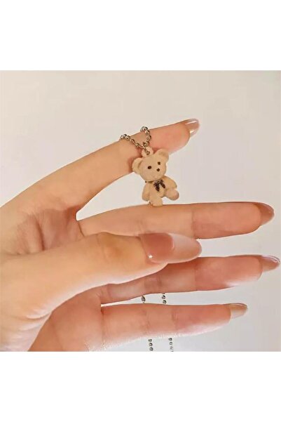 facnspt البيج تيدي سلسلة ريشة قلادة