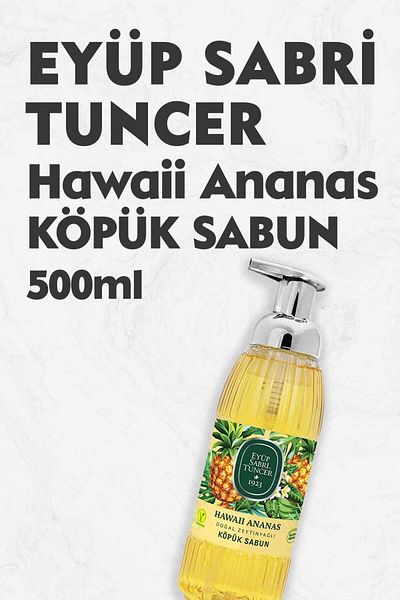 Eyüp Sabri Tuncer Hawaiian Pineapple Natural Olive Oil Foam Soap with Olive Oil 500 ml
