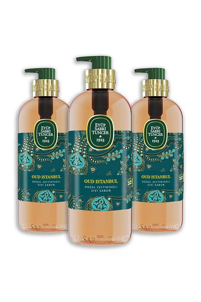 Eyüp Sabri Tuncer Oud Istanbul Natural Olive Oil Liquid Soap 500 ml X 3 Pieces