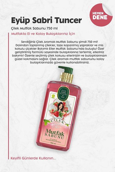 Eyüp Sabri Tuncer Strawberry Kitchen Soap 750 ml