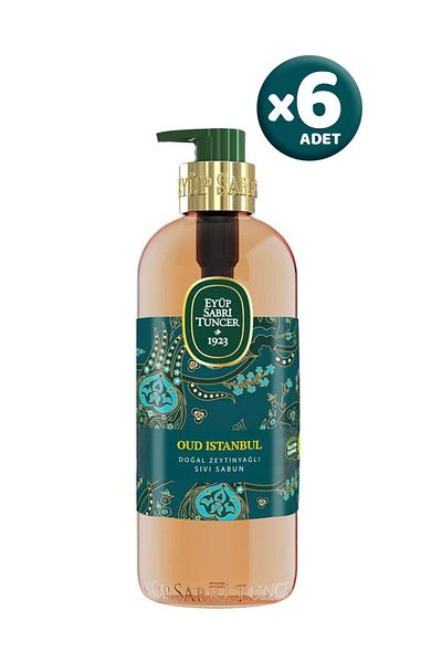 Eyüp Sabri Tuncer Oud Istanbul Natural Olive Oil Liquid Soap 500 ml X 6 Pieces