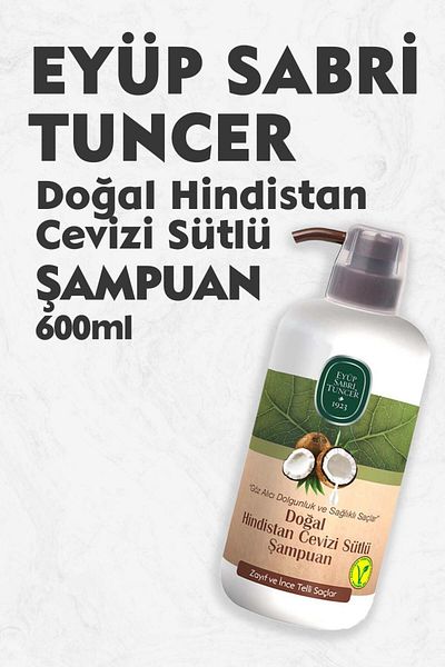 Eyüp Sabri Tuncer EYÜP SABRI 600 Ml Natural Coconut Milk Shampoo