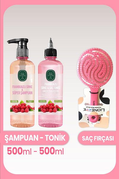 Eyüp Sabri Tuncer Raspberry Vinegar & Super Shampoo, Tonic and Hair Brush