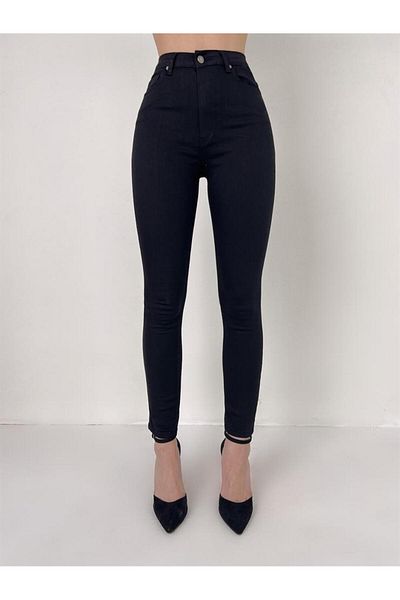 SANTA BELLA Nantes Pantaloni negri cu talie înaltă, skinny, super skinny, blugi pentru femei