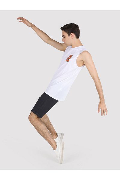 Colin's White Regular Fit Men's Athlete - Printed