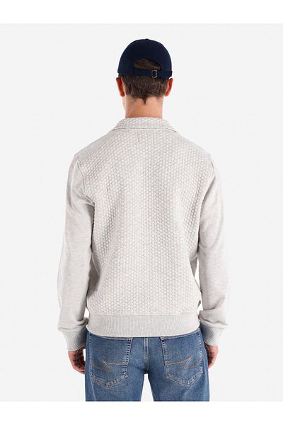 Colin's Ecru Men's Slim Fit Zippered Jacket