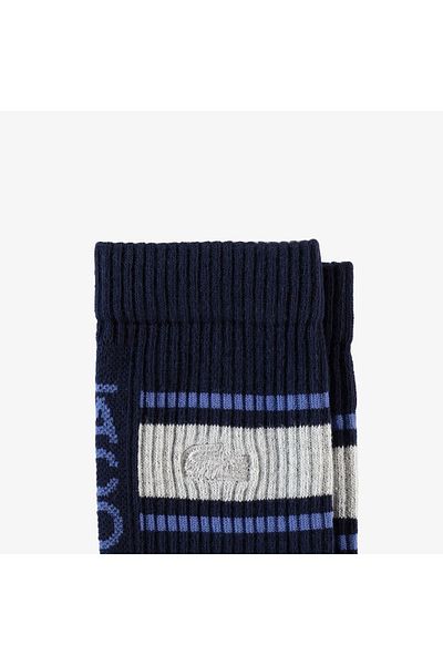 Lacoste Men's Color Blocked Navy Blue Socks