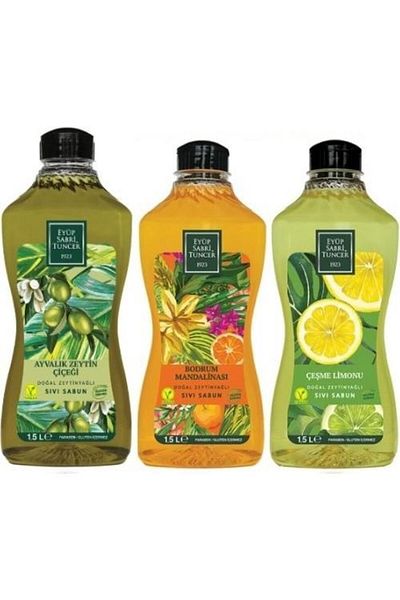 Eyüp Sabri Tuncer Natural Olive Oil Liquid Soap with Bodrum Tangerine, Ayvalık Olive Flower and Fountain