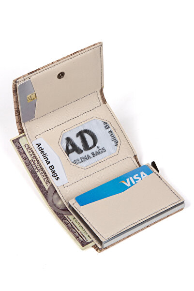 Newish Adelina Unisex Vizon Rio Mekanizmalı Otomatik Kızaklı Kartlık Cüzdan