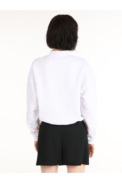 Colin's Hanorac alb Regular Fit Crop pentru damă - Imprimat