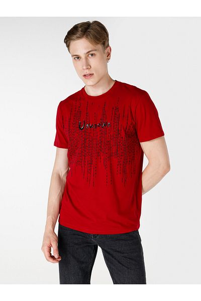Colin's Red Regular Fit Crew Neck Men's Short Sleeve T-Shirt