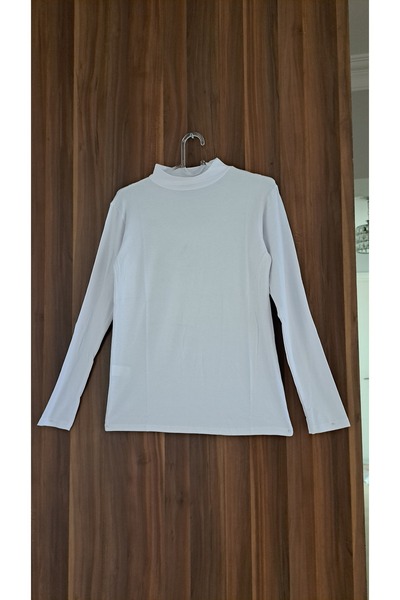 Alfa Γυναικείο μαύρο εκρού και λευκό μακρυμάνικο κορμάκι με μισό ζιβάγκο