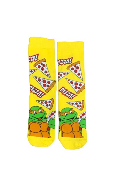 AL Bİ 90LIK Șosete din bumbac cu model NİNJA TURTLE CHARACTER