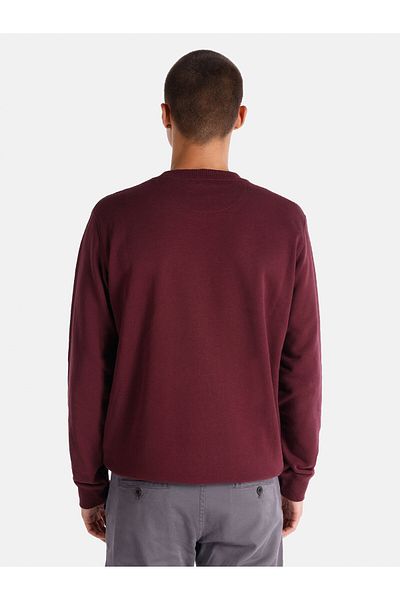 Colin's Hanorac pentru bărbați Roșu Claret - Regular Fit, Gât turnat, Imprimat