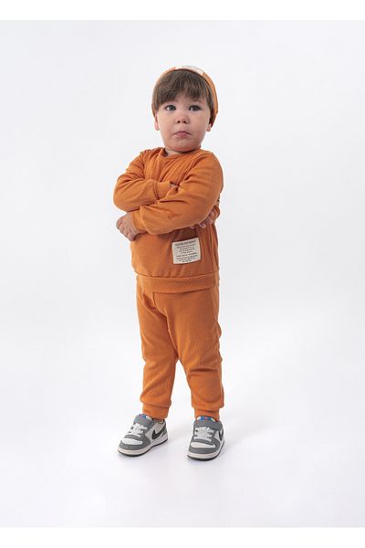 Bubito Unisex Hat Crest Λεπτομερής βάφλα 3 τεμαχίων κάτω επάνω σετ-κανέλα