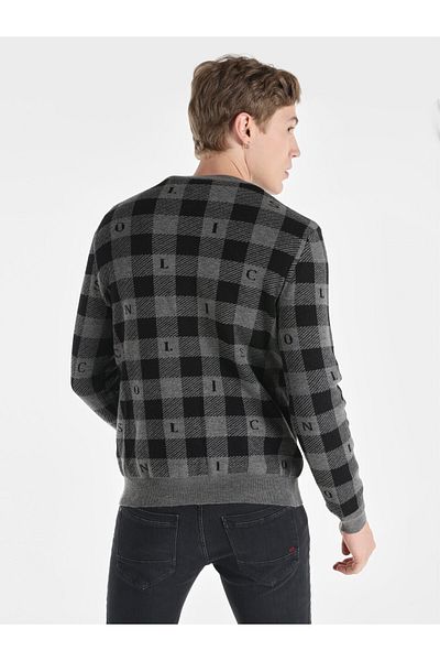 Colin's Gray Regular Fit Crew Neck Men's Sweater