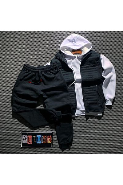 VİPER Winter 3-Piece Combination - Vest, Sweatpants and Kangaroo Sweatshirt