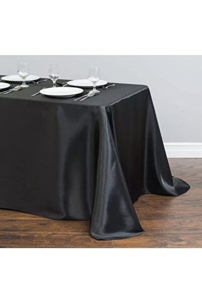 MER HOME Față de masă din satin negru