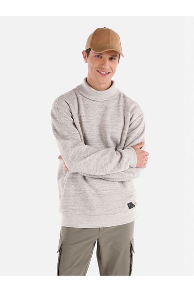 Colin's Tricou pentru bărbați, cu mânecă lungă, cu croiala normală, semi-rolă