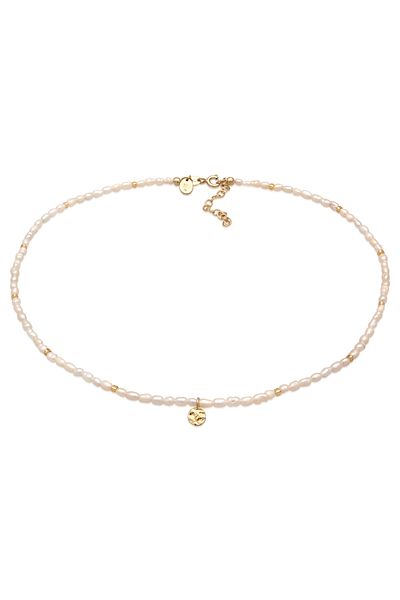 ELLI Halskette Choker Süßwasserperlen Klassik 925 Silber