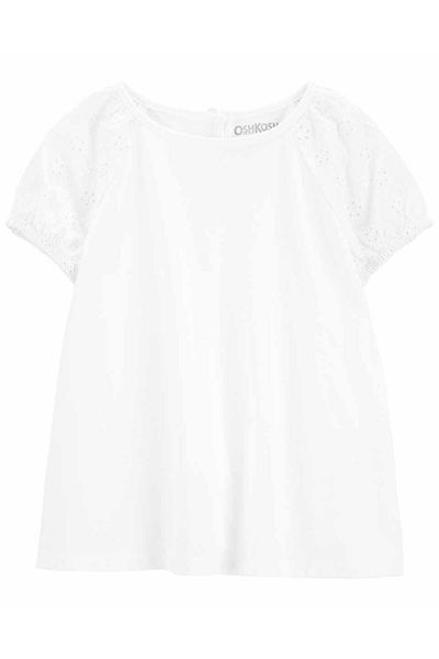 Oshkosh B’Gosh Λευκό μπλουζάκι για κοριτσάκι