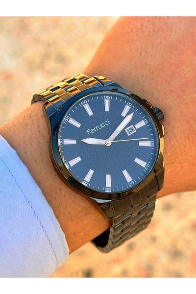 Ferrucci Frc.ft.1.142 Steel Cord 30 Mt Water Resistant New Season Stylish Design Men's Wristwatch
