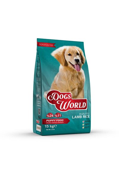 DOGS WORLD Kuzu Etli Ekonomik Yavru Köpek Maması 15 Kg.
