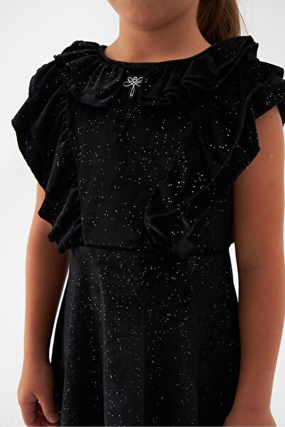Tyess Bg Store Girl's Black Dress 22fw0tj4906